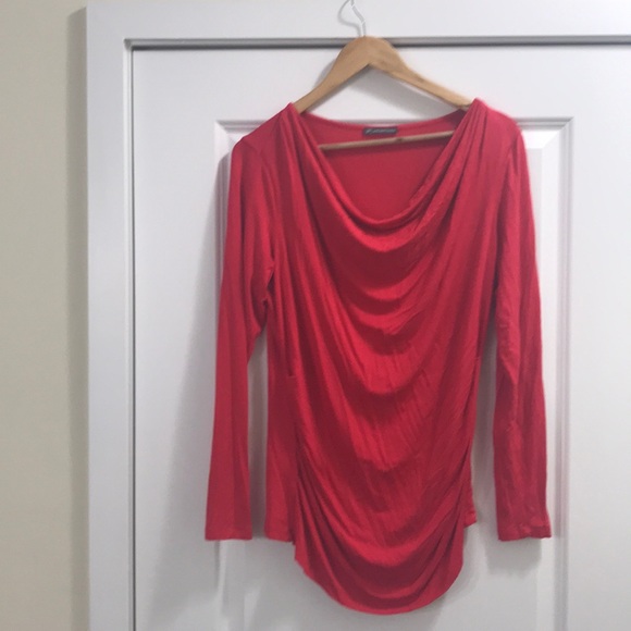 Adrianna Papell Tops - EUC- long sleeved red top by andrianna papell